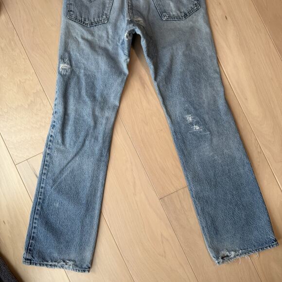 Vintage Levis 517 Jeans 29 Blue Orange Tab 80s Denim Made in USA Boot Cut 0217 - Picture 9 of 11